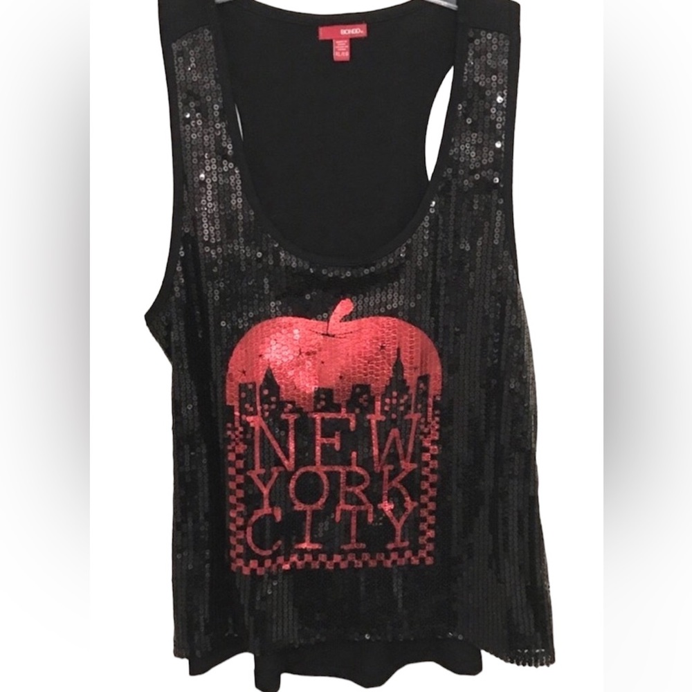 Bongo Big Apple NYC Y2K sequin tank. Size  Extra Large
